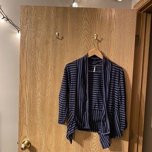 Short striped cardigan